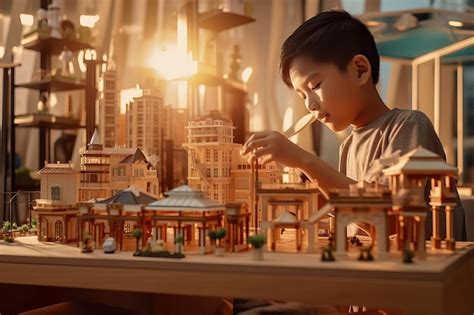 Premium Photo | A 7 years old malaysian kid doing finishing touch on a ...