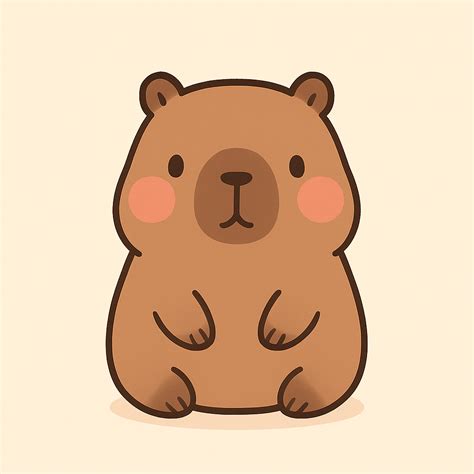 Desenho De Capivara Fofo - 9
