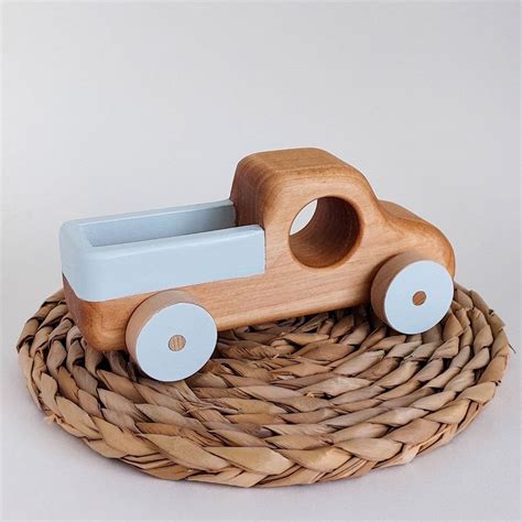Personalized Wooden Truck Toy Monochrome Nursery Decoration Handmade ...