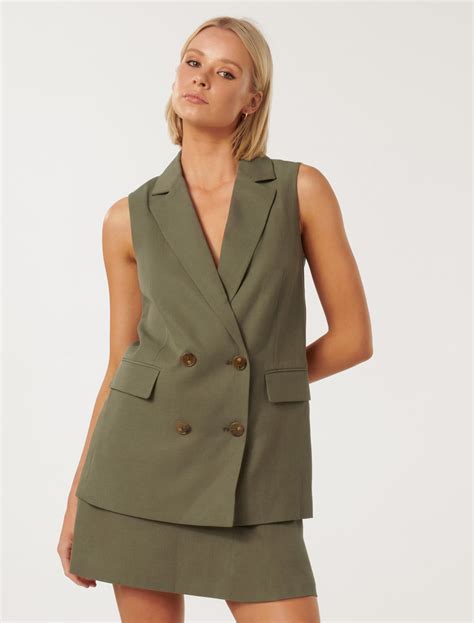 Indie Linen Blend Waistcoat - Women's Fashion | Forever New