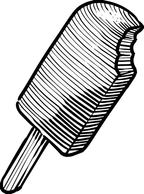 black  white ice cream hand drawn illustration  vector art