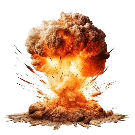 Premium PSD | AI generated Nuclear bomb explosion png isolated on