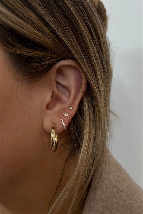 Earrings Designed to Stack | Earings piercings, Ear jewelry, Earrings