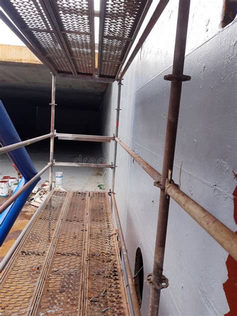 painting  ship  hold   shipyard stock photo image