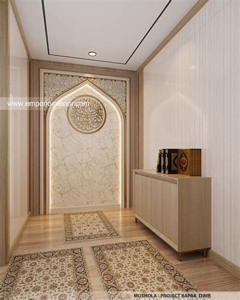 desain mushola rumah modern  lantai bapak dwb  surabaya modern