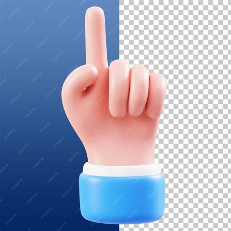 Premium PSD | One finger 3d illustration
