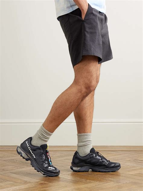 SALOMON XT-4 OG Rubber-Trimmed Mesh Running Sneakers for Men | Running