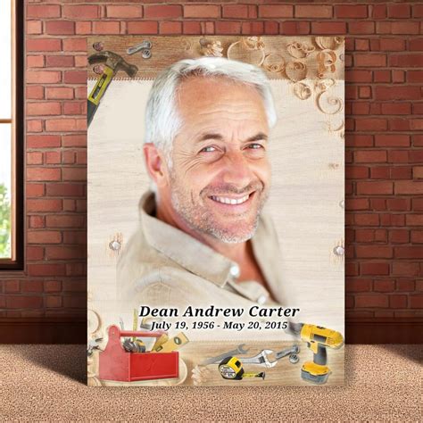 Carpenter Funeral Memorial Poster Portrait – Funeral Program-Site