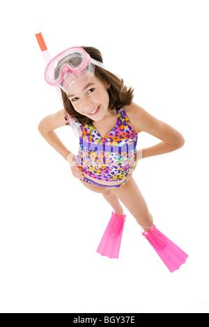Preteen girl posing in swimsuit Photo Stock - Alamy