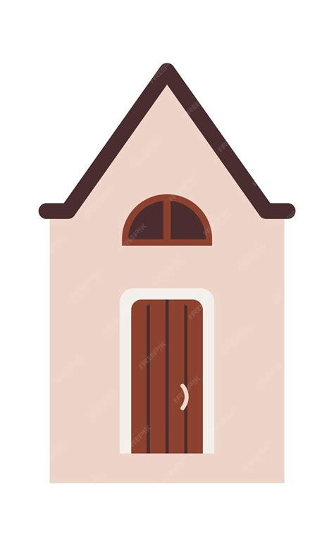 Premium Vector | Small residential house flat illustration