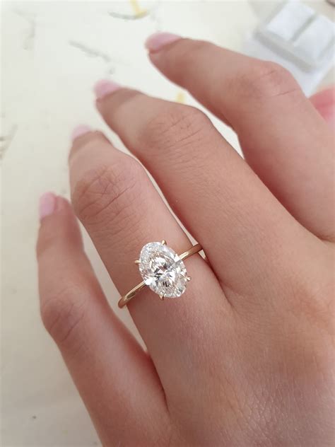 Jewelry 2.00 Ct Oval-Cut DVVS2 Brilliant Diamond Bezel Engagement Ring ...