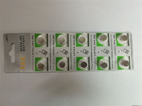 10PCS AG5 LR754 393 SR754SW alkaline battery T&E-in Button Cell ...