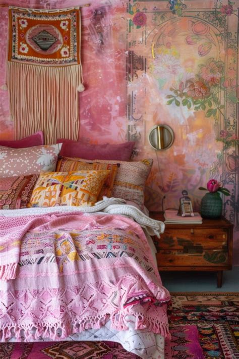 29 Pink Boho Bedroom Ideas - My Elegant Home