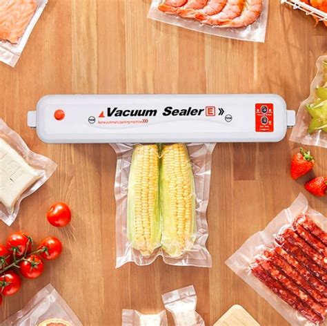 Вакууматор Vacuum Sealer вакуумний пакувальник для продуктів Білий ...