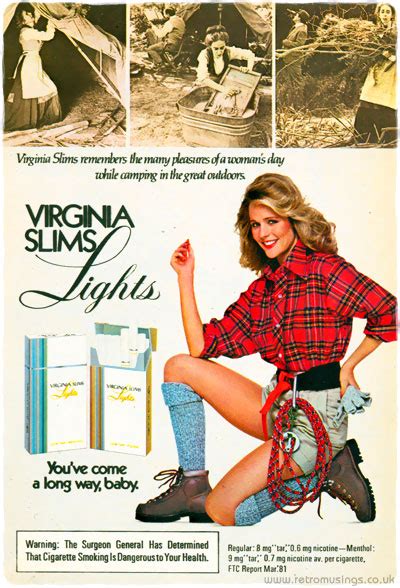 Virginia Slims [1980-1985] Cigarette Adverts ~ Lights: Style 1 | Retro