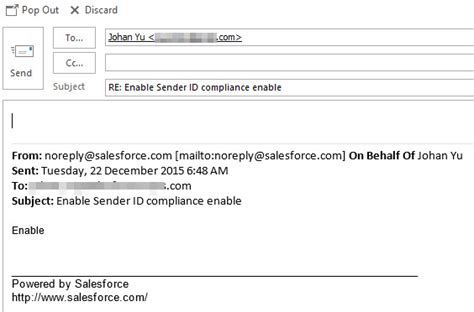 behalf  email template