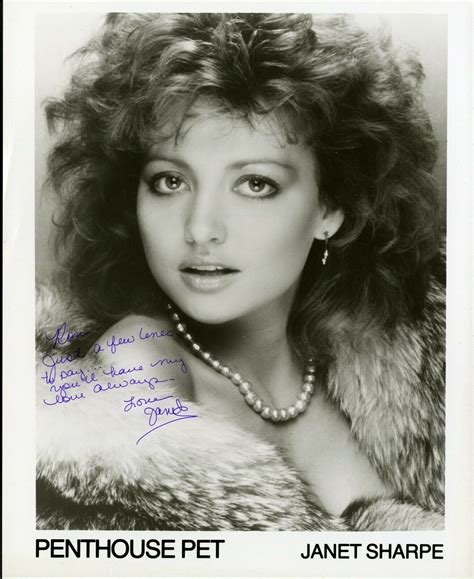 JANET SHARPE PENTHOUSE PET MISS JUNE 1983 8 X 10 BW PHOTO SIGNED VERY