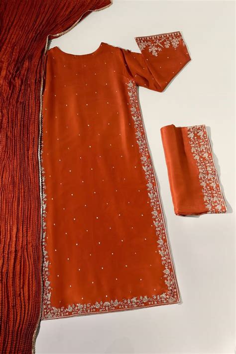 minaree rust simple pakistani dresses fancy womens dresses simple