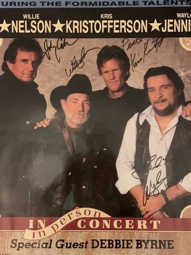 The Highwaymen signed concert poster RARE!!! Attention Collectors