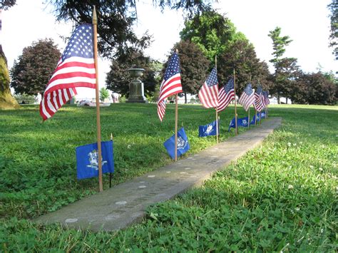 Flags Placed in the Gettysburg National Cemetery for the 146th