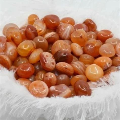 Red Tumble Carnelian Stone, For Jewellery Bracelet, 22mm at Rs 1250/kg ...