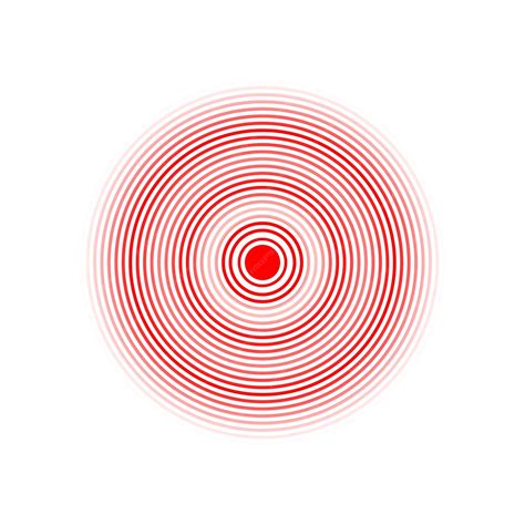 Premium Vector | Pain red circle or localization mark aching place sign