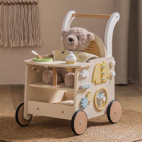 Amazon.com: ROBOTIME Wooden Baby Walker, Baby Push Walker, Baby ...