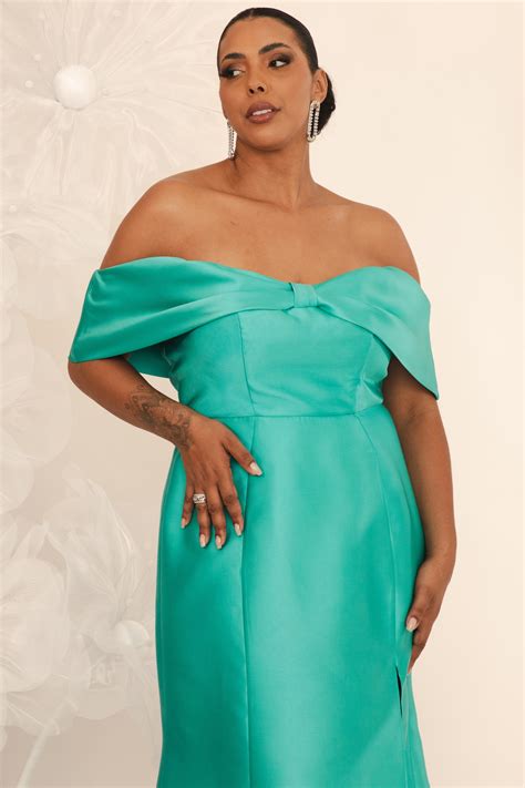 Vestido de festa Vestido de Festa Verde Água Longo Hermione | Ladydress