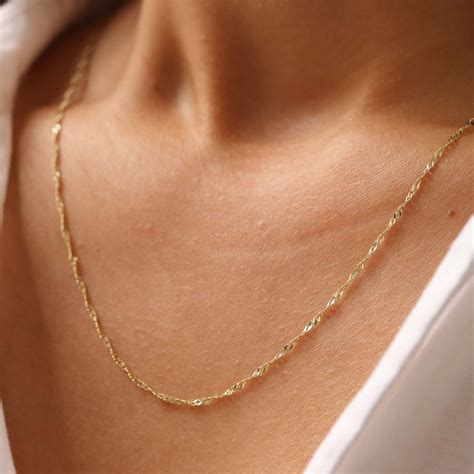 gold chain  gold necklace solid gold necklace solid gold
