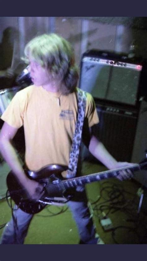 A very young James Hetfield with his first guitar | Metal Amino