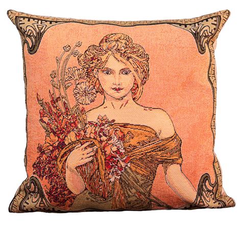 alfons mucha cushion cover spring
