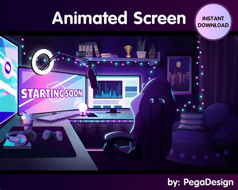 4x Animated Stream Screen for Twitch Lofi Game Room Neon - Etsy Canada