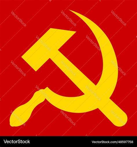 Hammer and sickle symbol of the soviet union Vector Image