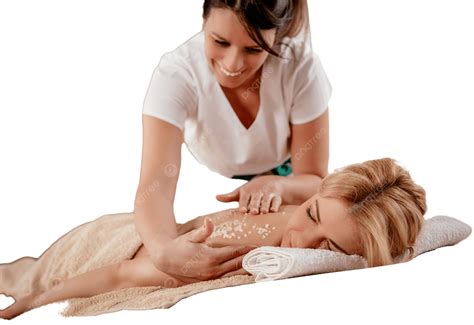 Back Massage Therapist Relax Wellbeing, Beautiful, Woman, Lying PNG
