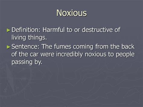 Noxious Definition - fasrunique