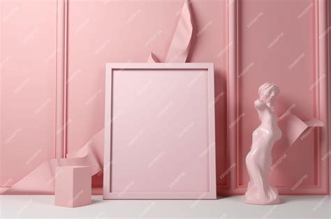 premium photo front view  blank frame concept