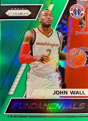 john wall prizm    fundamentals green prizm washington wizards