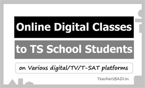 Online Classes to TS School Students 2023 on various Digital/TV/T SAT ... 