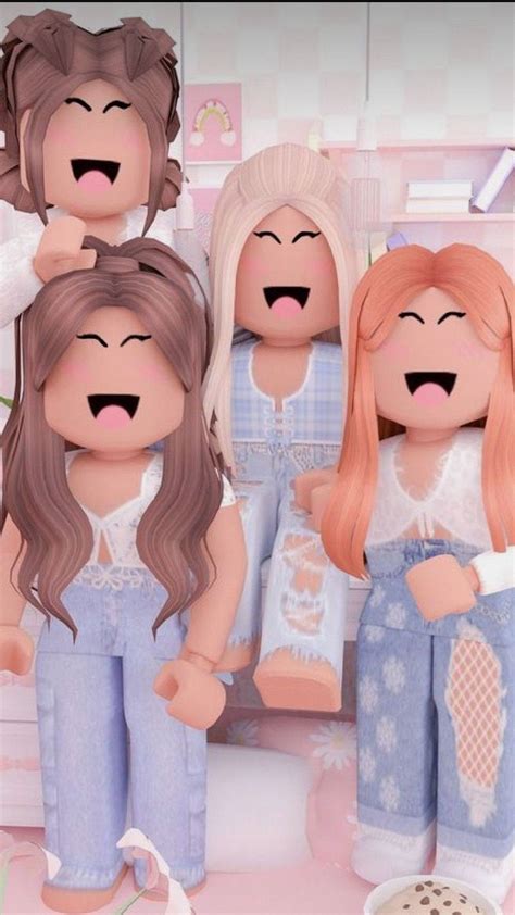 Download Aesthetic Roblox Girl With Denim Outfit Wallpaper | Wallpapers.com