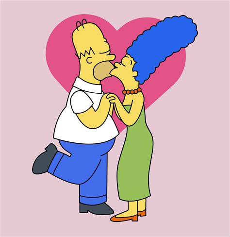 Los Simpson svg Homer y Marge archivo en capas The Simpsons - Etsy México