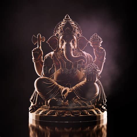 bronze ganesha idol stock illustrations  bronze ganesha idol stock