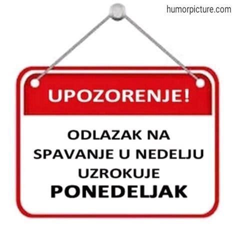 Smiješne slike - Odlazak na spavanje u nedelju uzrokuje ponedeljak...
