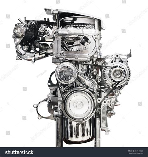 car engine isolated  white background stock photo edit