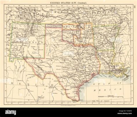 Texas oklahoma map hi-res stock photography and images - Alamy