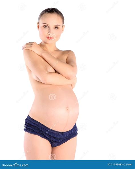Naked pregnant woman stock image. Image of isolated, female - 71759483