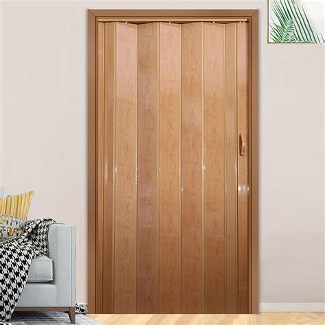 Custom Size Glossy PVC Accordion Doors Interior, 70-150 inch Folding