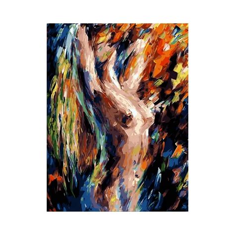 Colourful Body Positivity Digital Painting Nude Abstract Art Home Decor ...