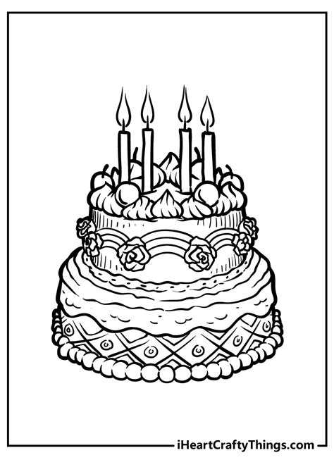Cake Coloring Pages (Updated 2021)