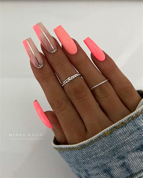 15 Bright Summer Nail Ideas to Inspire You | Pink acrylic nails, Nail ...
