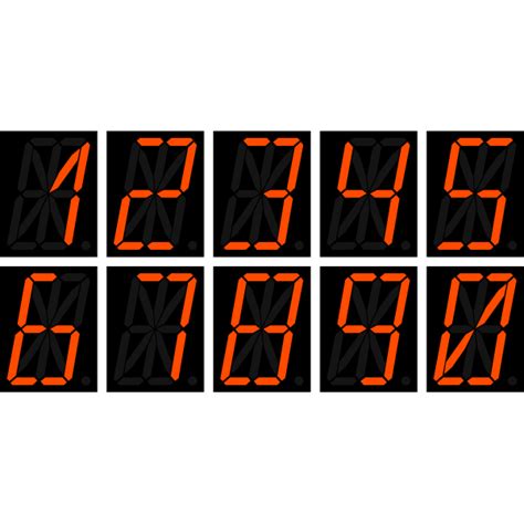 numbers   display  svg
